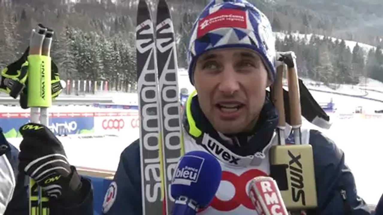 Jason Lamy-Chappuis après la médaille d'or de l...