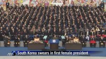 South Korea swears in first female president