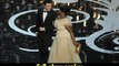Seth MacFarlane left and actress Octavia Spencer walk onstage Oscar Awards 2013