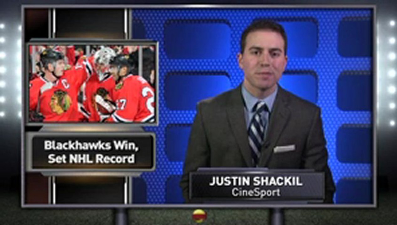 Blackhawks Hook Sharks, Set NHL Record