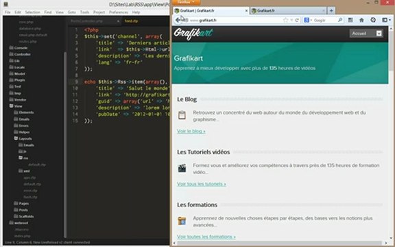 Tutoriel vidéo CakePHP : Générer un flux RSS
