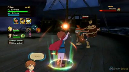 Ni No Kuni : La Vengeance de la Sorcière Céleste - Le combat contre Détonno