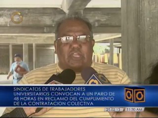 Personal obrero y administrativo de la UCV se paralizará por 48 horas en exigencia de contrato colectivo
