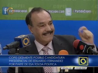 Copei descarta a Eduardo Fernández como candidato del partido en eventuales elecciones