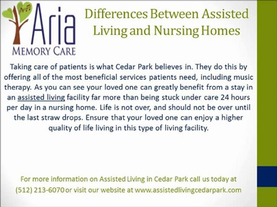 Assisted Living Facility vs. Nursing Home