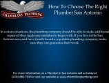 Choosing The Right Plumber in San Antonio