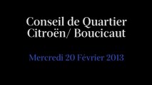 Conseil de Quartier Citroën/ Boucicaut du Mercredi 20 Février 2013