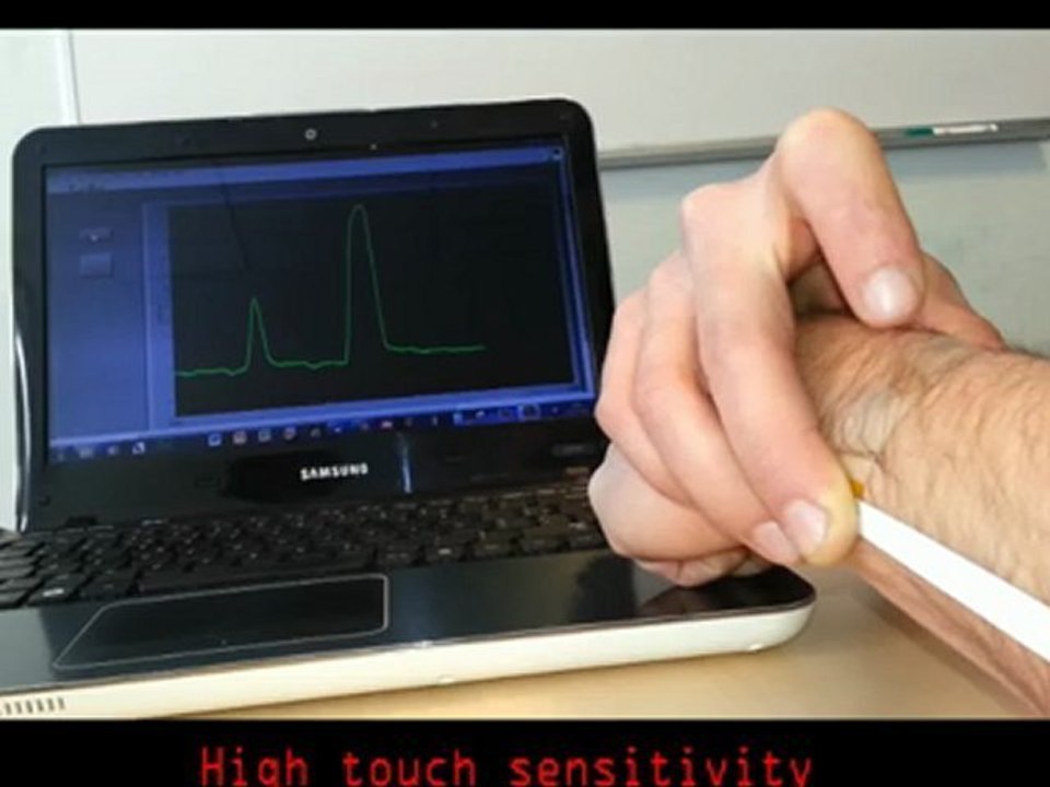 Touch-sensitive transparent and flexible bracelet concept