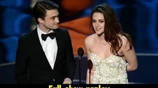 85th Oscars Daniel Radcliffe and actress Kristen Stewart present onstage Oscars 2013