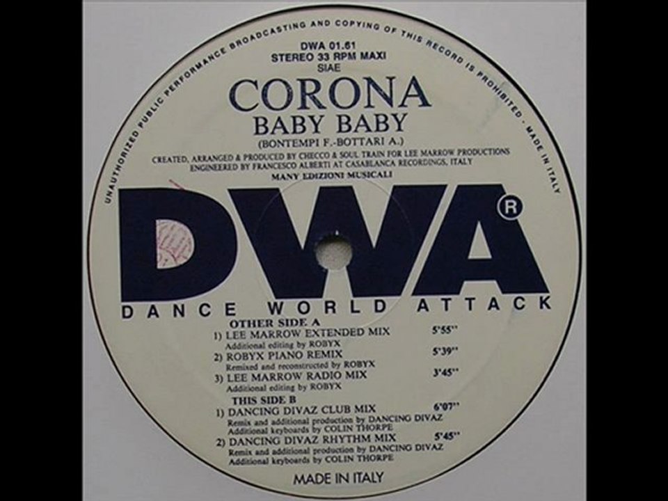 Corona - Baby Baby (Dancing Divaz Club Mix)