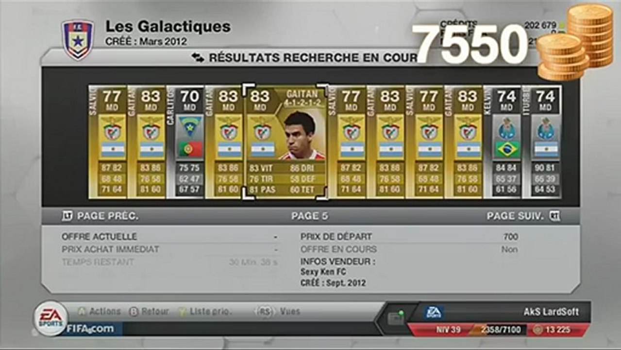 Vidéos des internautes - CreaTeam- D1 Portugaise pour 10k ! - Vol - FIFA 13- Ultimate Team