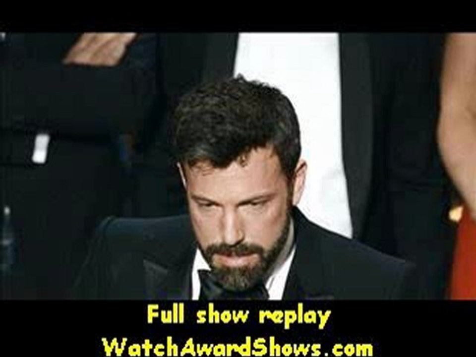 HD 720p Actor producer director Ben Affleck accepts the Best Picture award for  Argo  onstage Oscars 2013