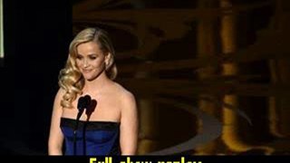 HD 720p Actress Reese Witherspoon presents onstage Oscars 2013