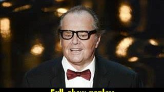 HD 720p Jack Nicholson presents the Best Picture award onstage Oscars 2013