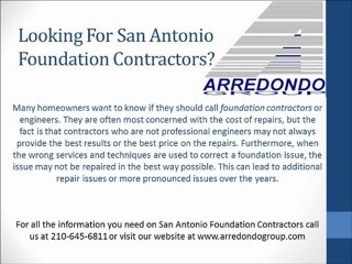 San Antonio Foundation Contractors