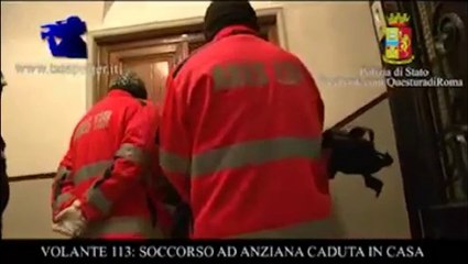 Roma - Soccorso ad anziana donna (23.02.13)