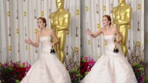 Jennifer Lawrence fait un doigt d'honneur aux Oscars