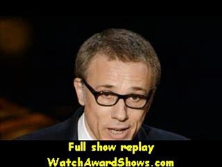 Christoph Waltz accepts the Best Supporting Actor award for Django Unchained Oscars 2013