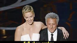 @Actress Charlize Theron and actor Dustin Hoffman present onstage Oscars 2013