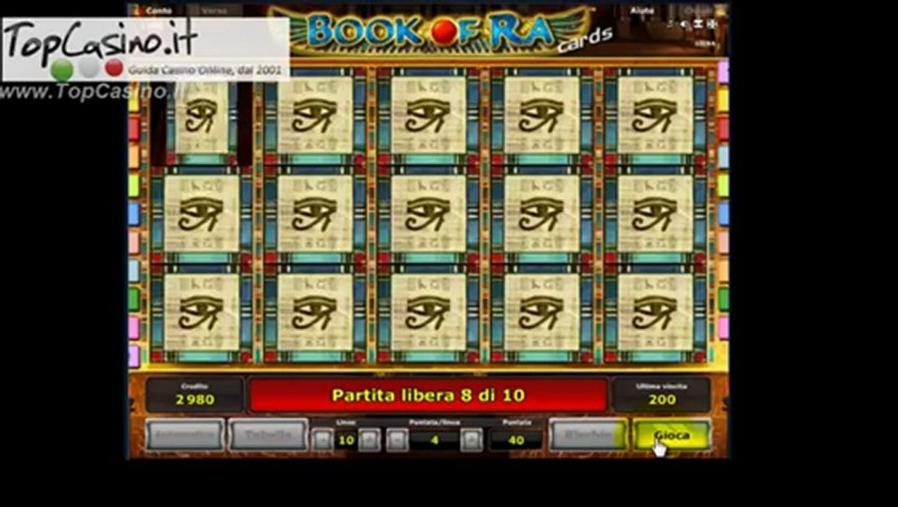 Inizia a giocare alla slot machine book of ra online italia