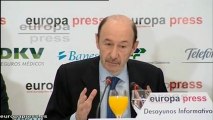 Rubalcaba no cree lo que dice el PP de Bárcenas