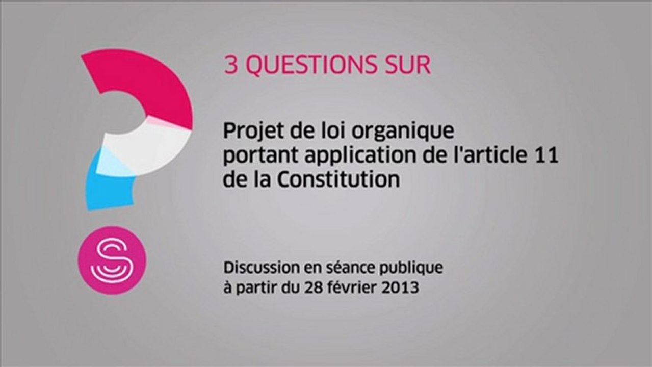 [Questions sur] Projet de loi organique portant application de l'article 11 de la Constitution