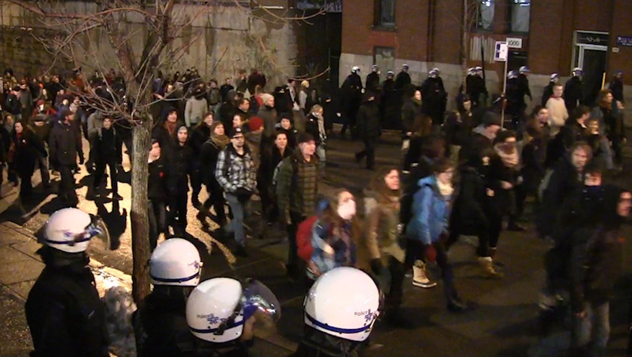 Hundreds protest Montreal education summit