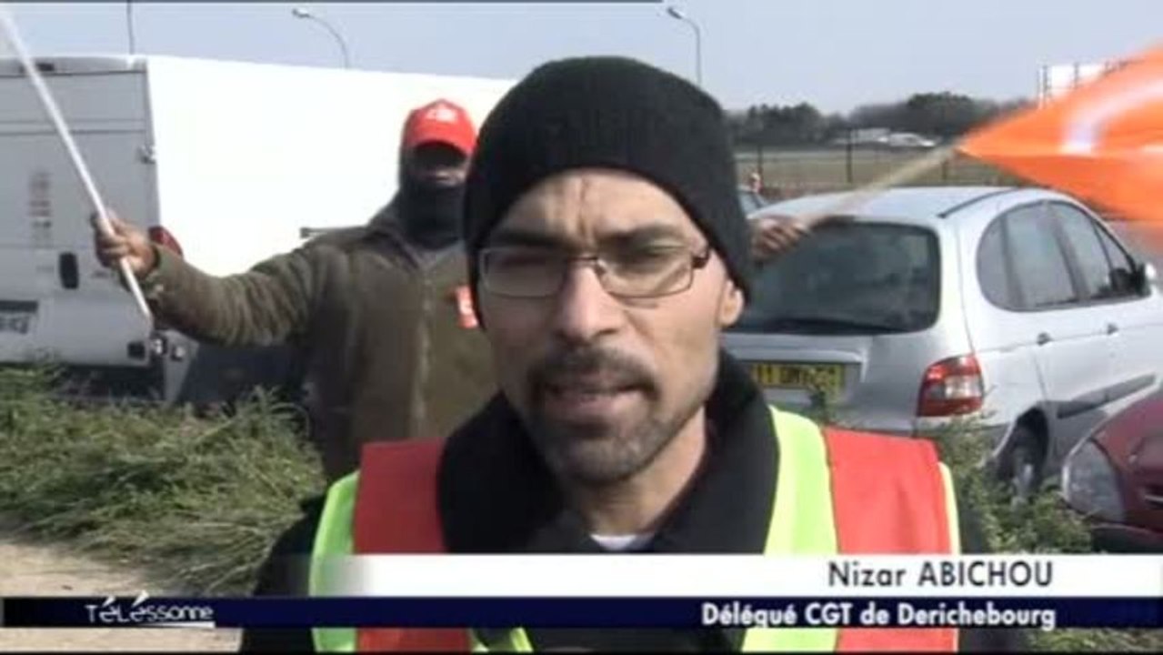 Les salariés de Derichebourg Propreté manifestent (Essonne)