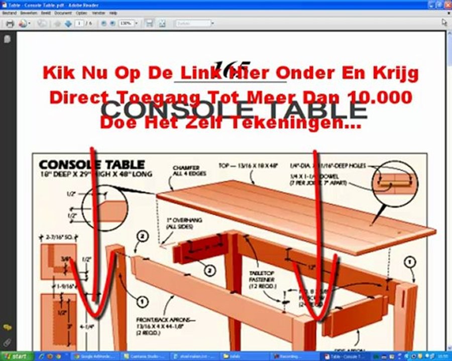 Tafel: Tafel maken - Tafel bouwtekening nodig? - Video Dailymotion