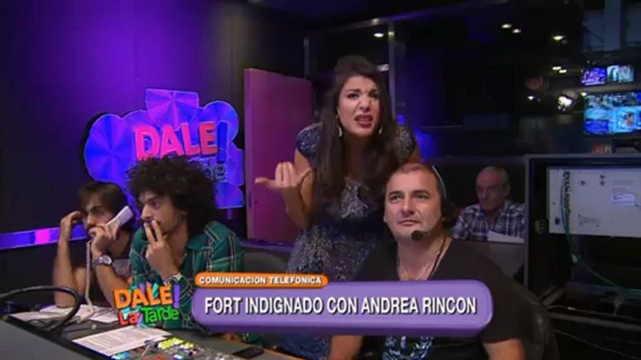 Andrea Rincon furiosa en Dale la Tarde