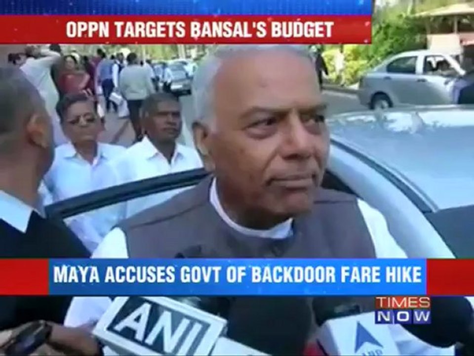 Opposition targets Bansal's Rail Budget.