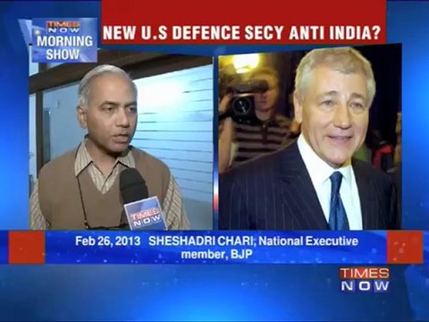 Chuck Hagel, US Defense Secretary nominees' remarks against India.