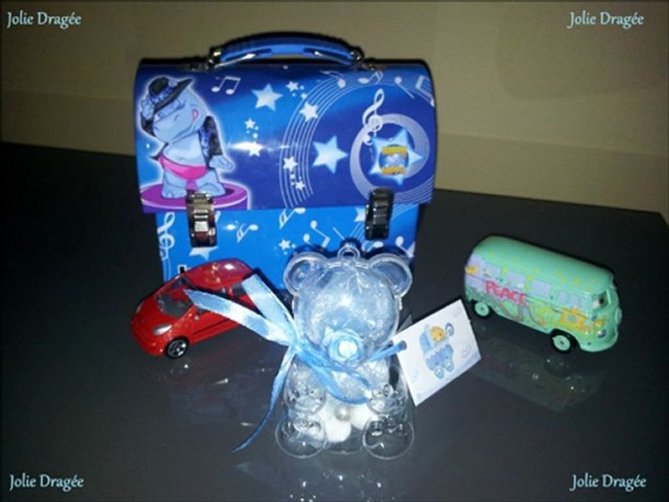 Contenants à dragées naissance baptême par Jolie Dragée
