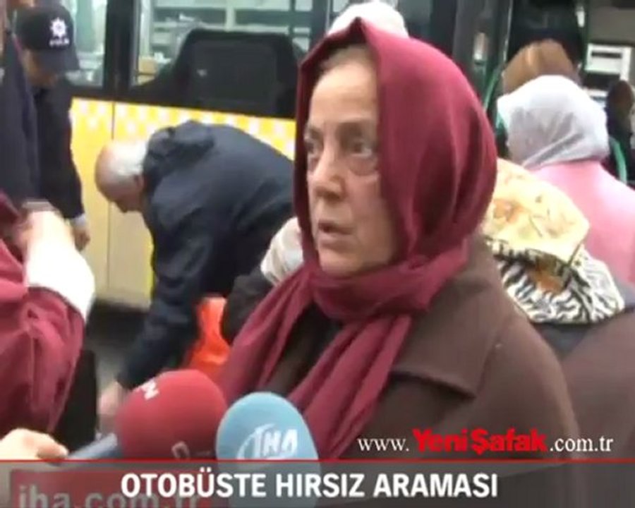Otobüste hırsız araması
