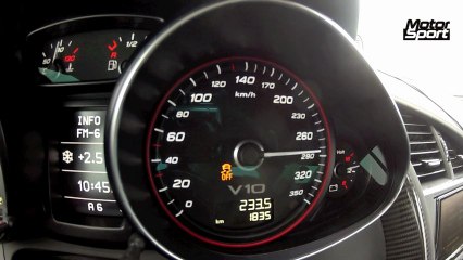 0 à 300 km/h en Audi R8 V10 Plus