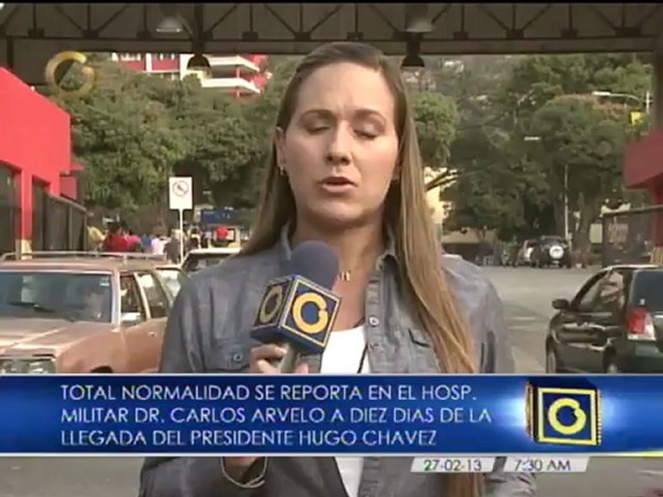 Se mantienen estrictas medidas de seguridad en el Hospital Militar por presencia del presidente Chávez