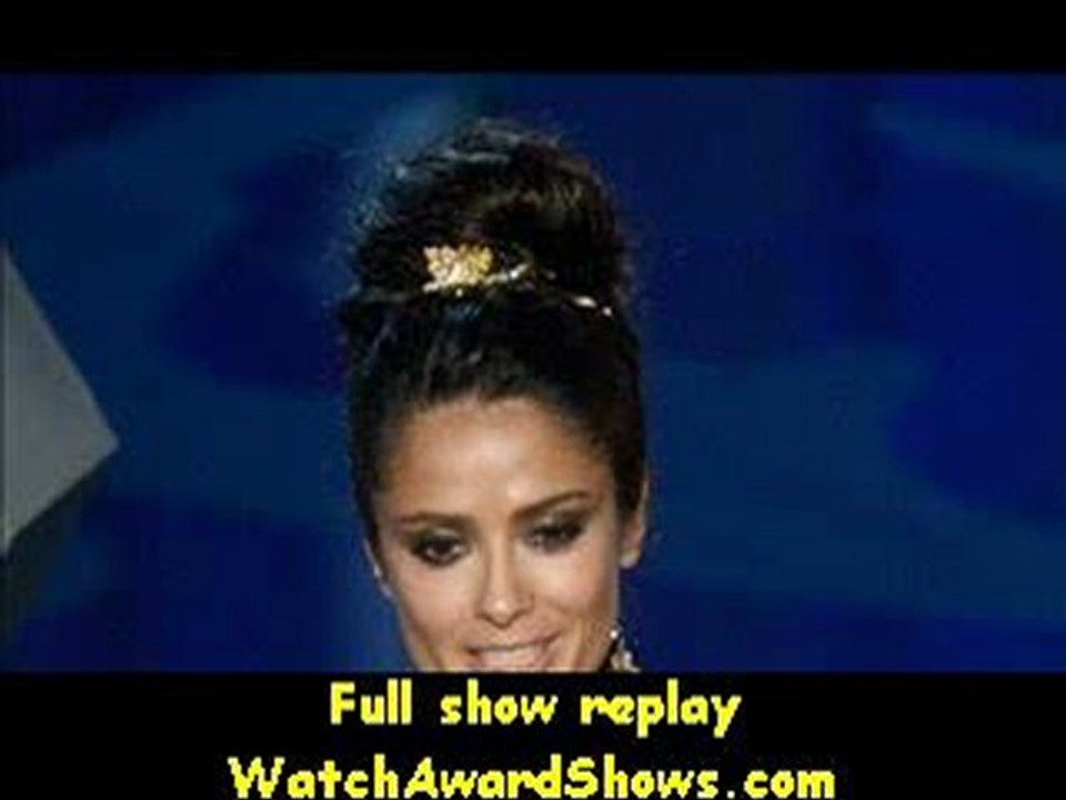 Academy Awards Actress Salma Hayek presents onstage Oscars 2013