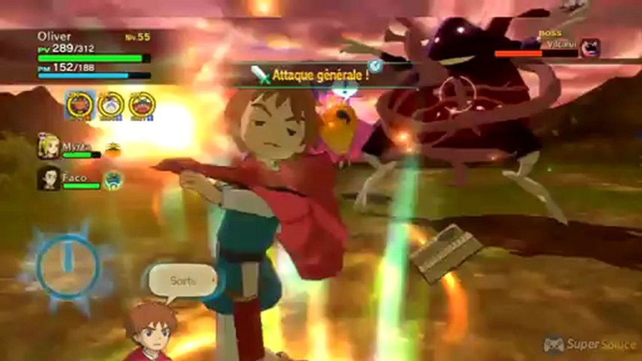 Ni No Kuni : La Vengeance de la Sorcière Céleste - Le deuxième combat contre Vilcoeur