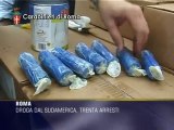 Cocaina dal sudamerica, 30 arresti