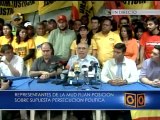 Integrantes de la MUD ratifican apoyo a Leopoldo López e integrantes de Primero Justicia