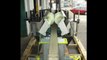 Label-Aire model 3300 front and back pressure sensitive wipe on labeler