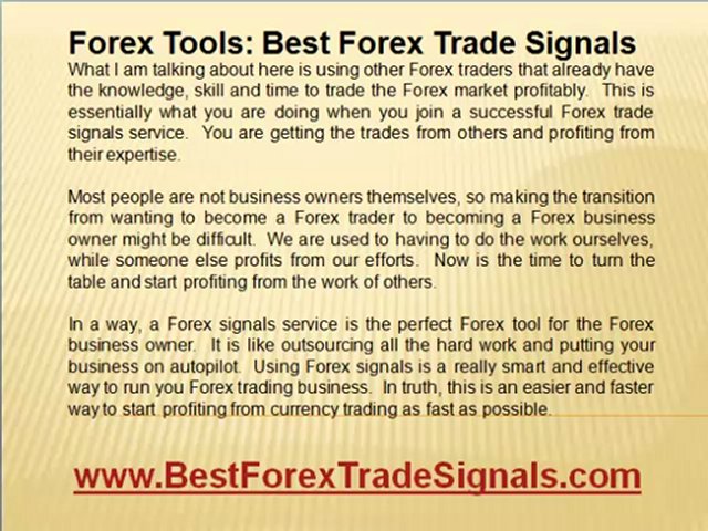 Forex Tools: Best Forex Trading Signals