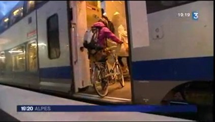 Cyclistes, Brillez gare de Moirans 050213