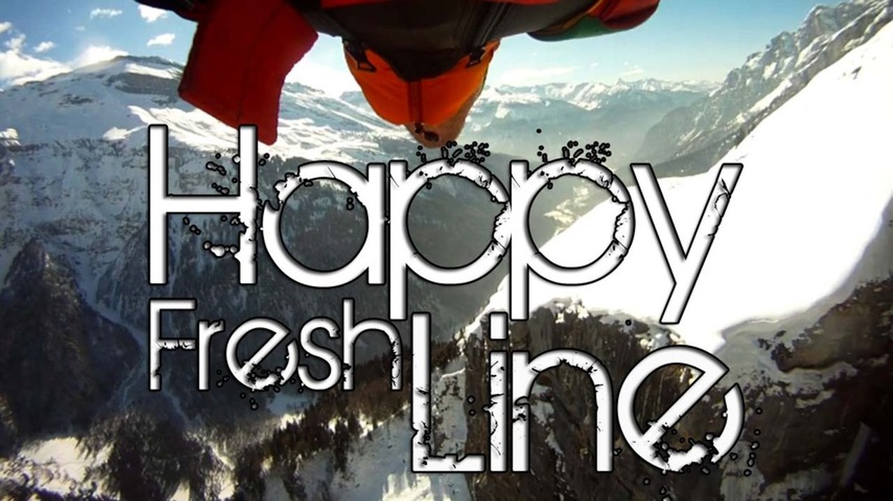 Happy Fresh Line - (real) Winter WingSuit BASE Jumping 2013
