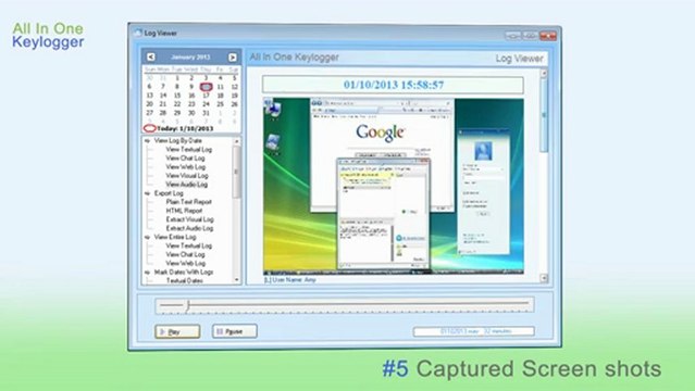 All In One Keylogger by Relytec - Best keylogger software available! Free trial Download. Invisible surveillance tool that secretly tracks and registers all activities from all computer users and can automatically send the logs to a desired e-mail/FTP...