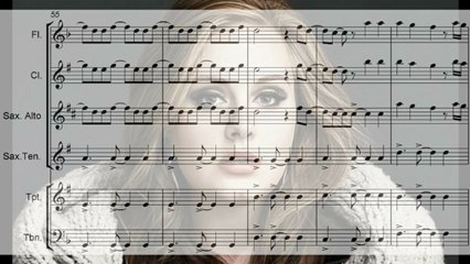 ADELE - Set Fire To The Rain - Arrangement for flute, sax, trumpet, trombone and clarinet