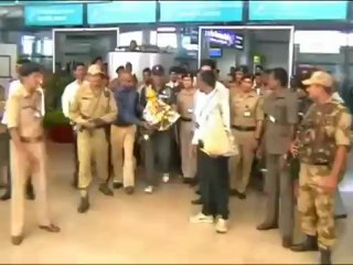 India and Australias arrival at Hyderabad airport