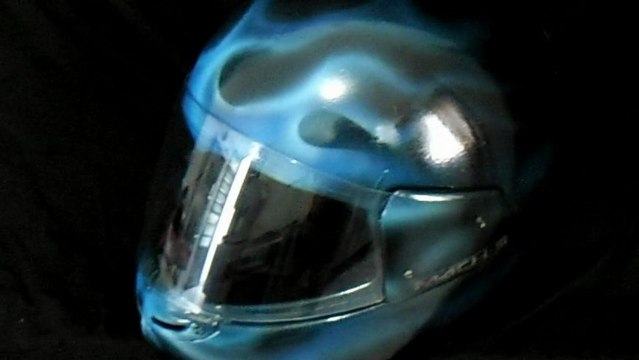 Capacete Blue Flames