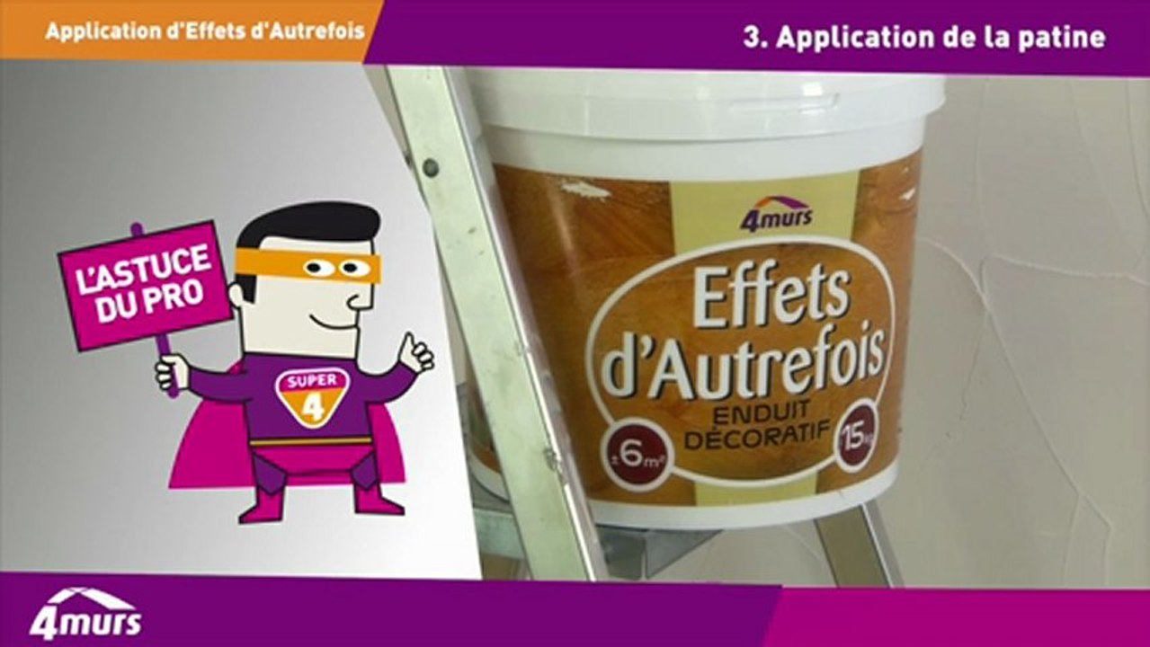 Peinture Effets d'Autrefois : comment réaliser un effet brut et patiné