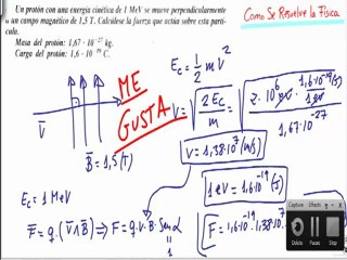 Calcular fuerza de Lorentz en un proton en movimiento Fisica Electromagnetismo